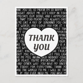 心から真っ白な感謝 ポストカード