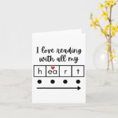 心から読むことが大好きな科学の先生バレンタインV カード (黄色い花)