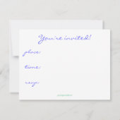 心から魂まで込めたパーティーへの招待 招待状 (裏面)