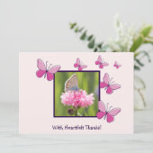 心かわいらしのこもった感謝してい写真!サンキューカード 招待状 (スタンド正面)