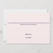 心かわいらしのこもった感謝してい写真!サンキューカード 招待状 (裏面)