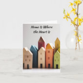 心がある場所こそ我が家  カード (黄色い花)