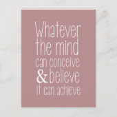 心が何であれ信じの感動的引用文 ポストカード (正面)