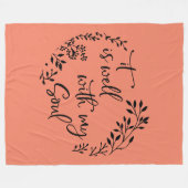 心が好い フリースブランケット (正面(横))