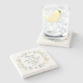 「心が清い人々は幸いである」マタイ 5:8  Bible ストーンコースター (横)