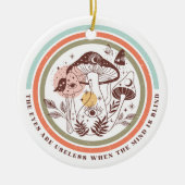 心が盲目のボホクリスマスの時は目は役に立たない セラミックオーナメント (正面)