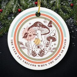 心が盲目のボホクリスマスの時は目は役に立たない セラミックオーナメント