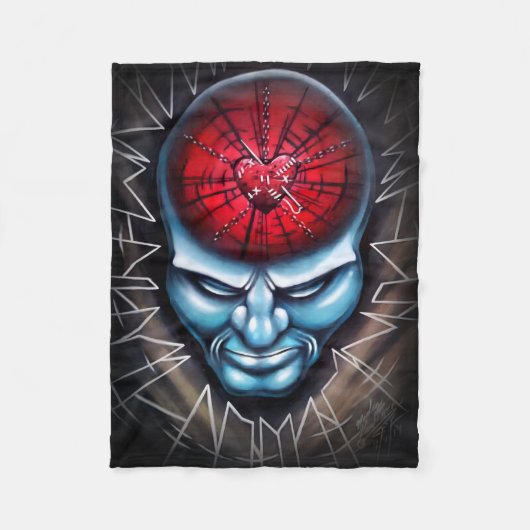 「心が粉々になる」 フリースブランケット (正面)