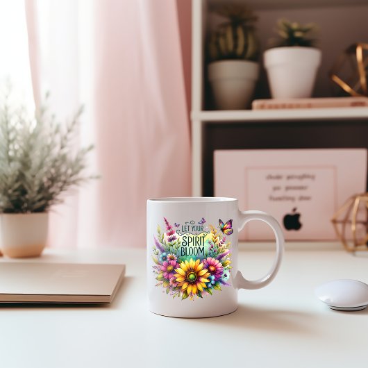心が花開くように コーヒーマグカップ