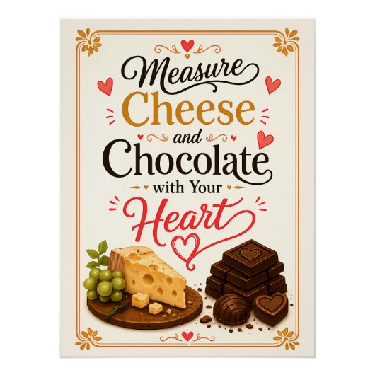 心でチーズとチョコレートを測って ポスター (正面)