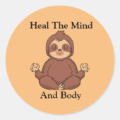 心と体のめい想怠け者を癒す ラウンドシール (正面)