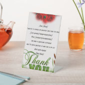 心と感謝してい感謝 台座サイン (インサイチュ)