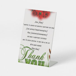 心と感謝してい感謝 台座サイン