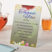 心と感謝してい感謝 台座サイン (インサイチュ)