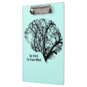 心に優しいアイスブルーの脳のクリップボード クリップボード (左)