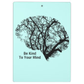 心に優しいアイスブルーの脳のクリップボード クリップボード (裏面)