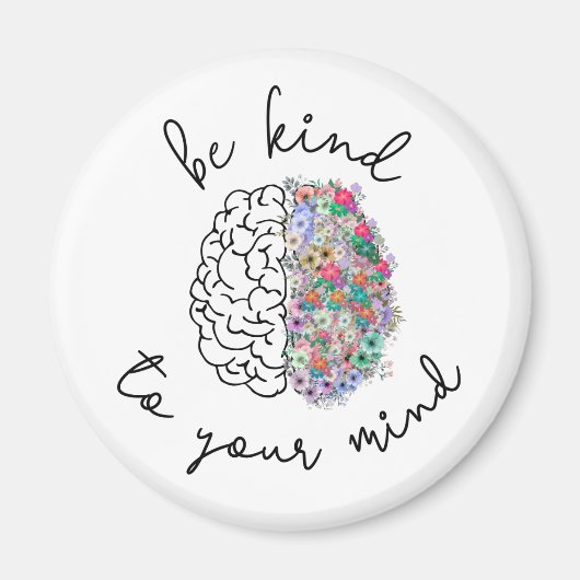 心に優しいフローラ脳の健康 マグネット (正面)