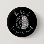 心に優しいフローラ脳の健康 缶バッジ (正面)