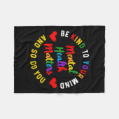 心に優しいメンタルヘルス認識度など フリースブランケット (正面(横))