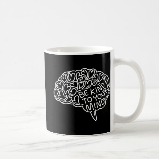 心に優しいメンタルヘルス認識度ハート コーヒーマグカップ (右)