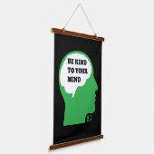 心に優しいメンタルヘルス認識度 吊り下げ型タペストリー (傾斜あり)