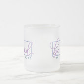 心に優しい引用文メンタルヘルス気に フロストグラスマグカップ (中央)