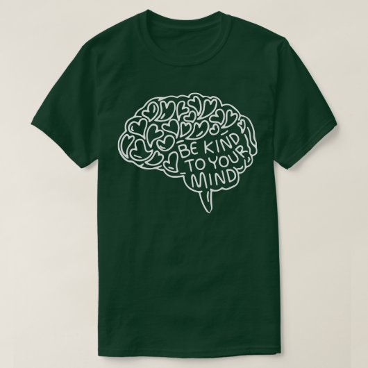 心に優しい心の癒しの認識度脳 Tシャツ (デザイン正面)