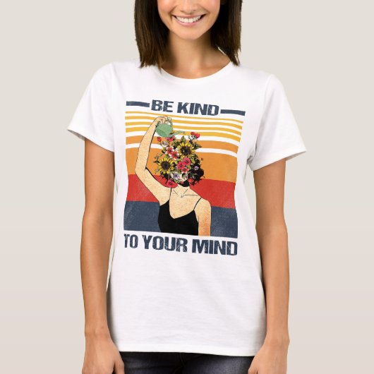 心に優しい精神衛生認識度 Tシャツ (正面)