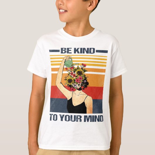 心に優しい精神衛生認識度 Tシャツ (正面)
