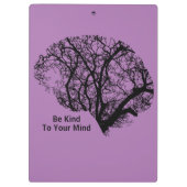 心に優しい紫色の脳のクリップボード クリップボード (裏面)