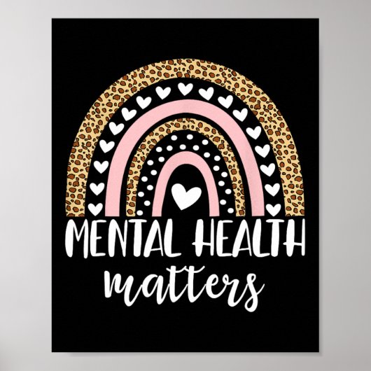 心に優しい虹のメンタルヘルス問題 ポスター (正面)