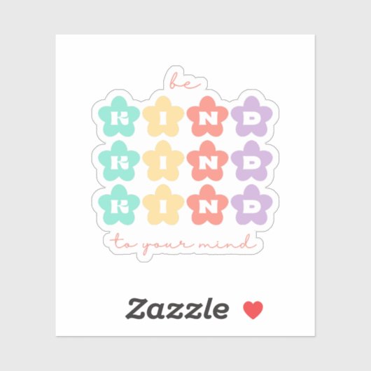 心に優しい |レトロ花ピーチキャンディ シール (シート)