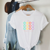 心に優しい |レトロ花ピーチキャンディ Tシャツ