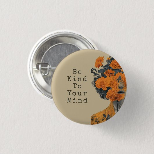 心に優しい 缶バッジ (正面&裏面)