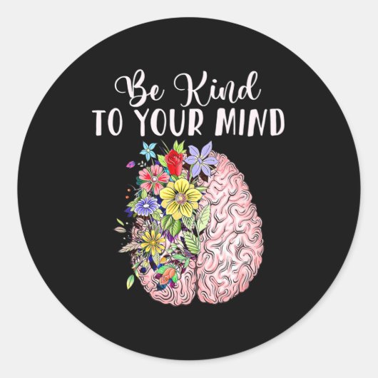 心に優しく心に秘める自閉症が待っている ラウンドシール (正面)