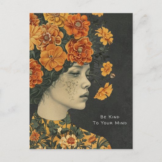 心に優しく思う芸術的 ポストカード (正面)