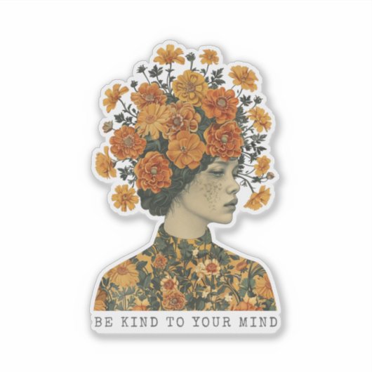 心に優しく澄ん思う シール (正面)