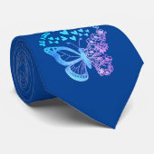 心に優しく蝶々に心の健康 ネクタイ (ロール)