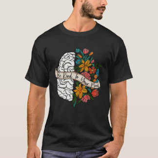 心に優しく ヴィンテージ メンタルヘルス 脳 W Tシャツ