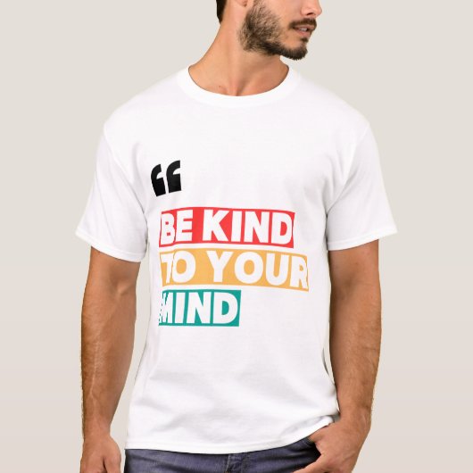 心に優しく Mental Health Awareness グラフ Tシャツ (正面)