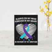 心に兄を忘れない 自殺意識 カード (黄色い花)