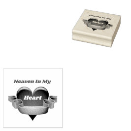 心に天国 ウッドゴムスタンプ ラバースタンプ