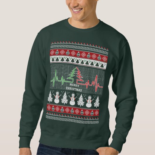 心に常緑のクリスマスを スウェットシャツ (正面)