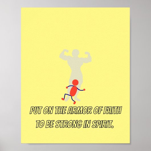 心に強い信仰の具材を身に着ける ポスター (正面)