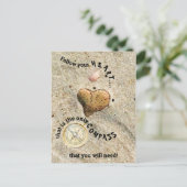 心に従って。必要なのはそれだけ。コンパス ポストカード (スタンド正面)