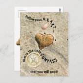 心に従って。必要なのはそれだけ。コンパス ポストカード (正面/裏面)