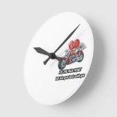 心に従って、脳も連れて行け ラウンド壁時計 (傾斜)