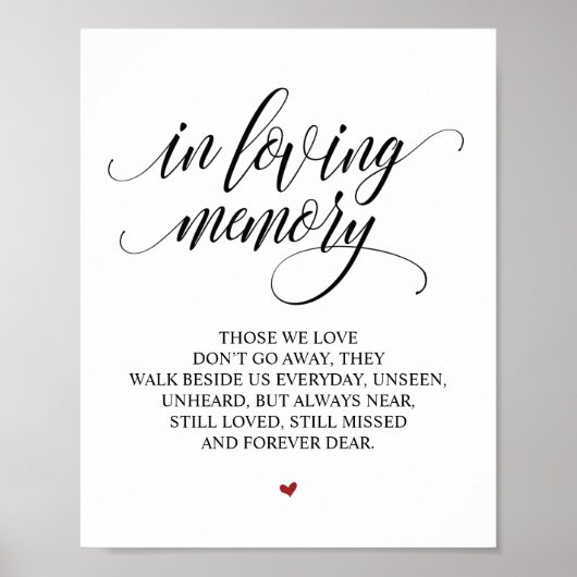 心に愛の記憶 記念プレート ポスター (正面)