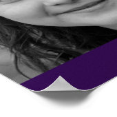 心に残る写真の追悼ポスター 紫と白の葬儀 ポスター (角)