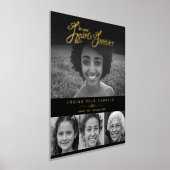 心に残る写真 黒の葬儀 遺影 箔ポスター (レイダウン)